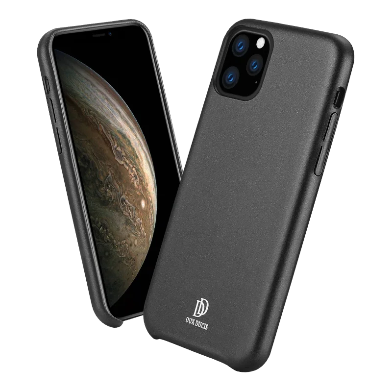 Черный Чехол для Apple iphone 11 Pro, новинка,, Ультратонкий Мягкий чехол из искусственной кожи для iphone 11 Pro max - Цвет: Черный