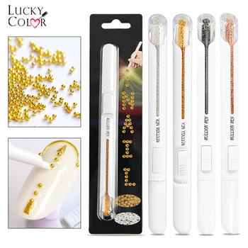 

Nail Art Steel Beads Picking Dotting Pen Manicure Tools For Design DIY Mini Small Ball Caviar Pick Up Salon Accessoire 1 Pcs
