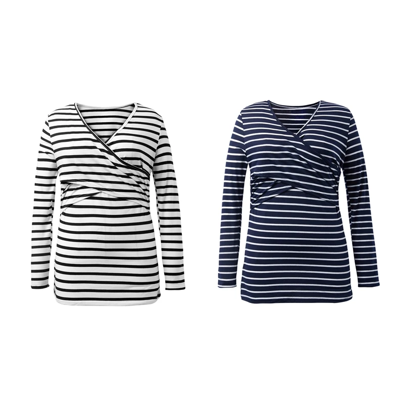 

Women Maternity Breastfeeding Tops Long Sleeves Tops Casual Stripe Blouse Tops Shirt for Pregnant