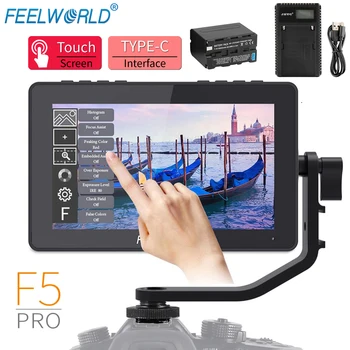 

FEELWORLD F5 Pro Touch Screen 5.5 Inch On DSLR Camera Field Monitor with Batery IPS FHD 1920x1080 4K HDMI for Handheld Gimbal