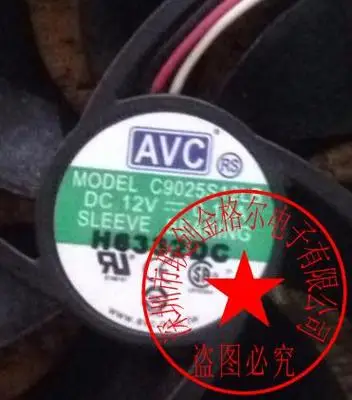 

C9025S12LBDC12V0 .12A three-line original AVC 90 * 90 * 25 MM silent fan