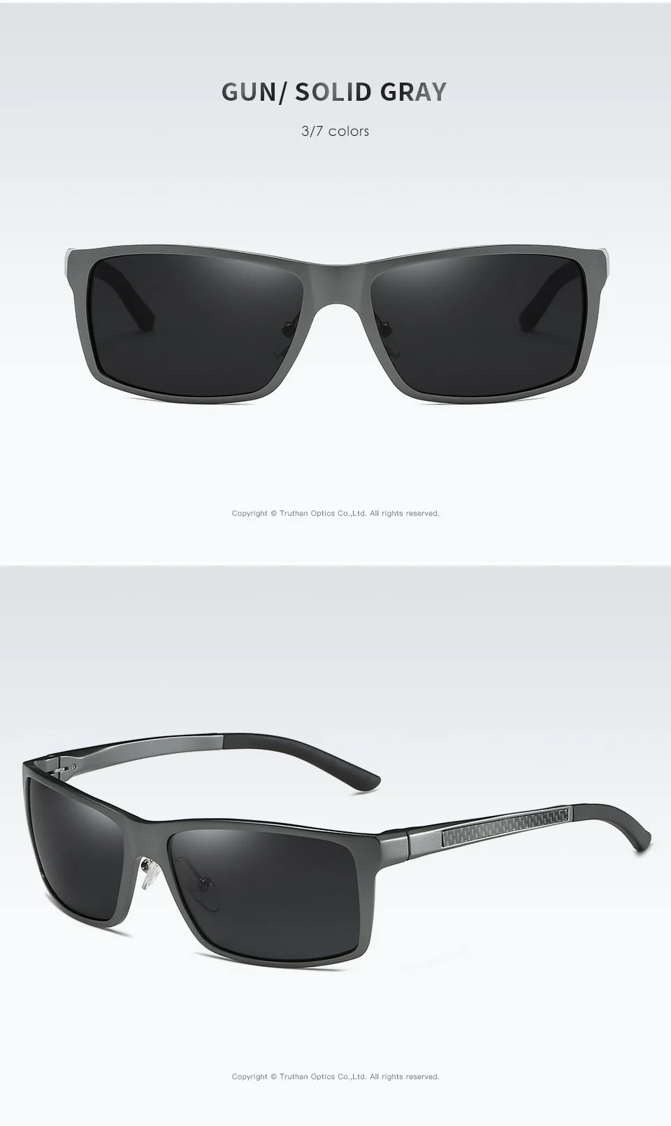 High Quality Mens Aluminum Sport Sunglasses Wrap-Around Rectangle Polarized Sun Glasses for Men Driving Sunglass Anti-glare 5089