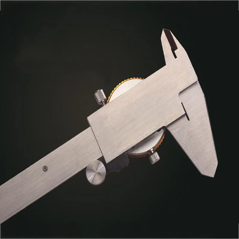 Ремень из нержавеющей стали Циферблат Vernier CaliperTwo-Way ударопрочный лазерный гравированный линейный Верньер Штангенциркуль Микрометр измерительный инструмент