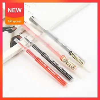 

4pcs/10pcs Straight Liquid Gel Pen For Writing Signature Red Ink 2colors Supplies Gel 0.5mm School Black Office Tools Pen N3Q6