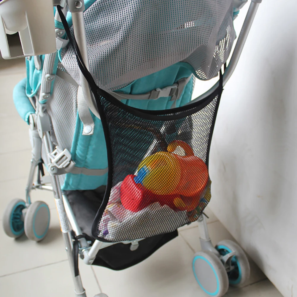 Baby Mesh Stroller Bag Stroller Hanging Carrying Mesh Bag Trolley Organizer Storage Basket Net Polyester Mesh New