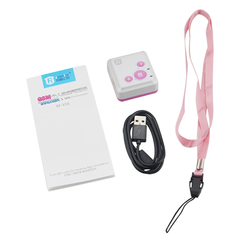 Бесплатная доставка! Мини GSM GPRS RF-V16 GPS трекер SOS коммуникатор для детей и пожилых