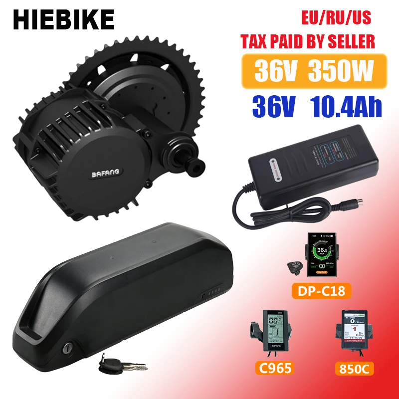 

Bafang Motor 350W 36V Ebike Conversion Kit with Battery 36v 10.4ah 8fun Mid Drive BBS01 Electric Bicycle Engine Kit with Charger