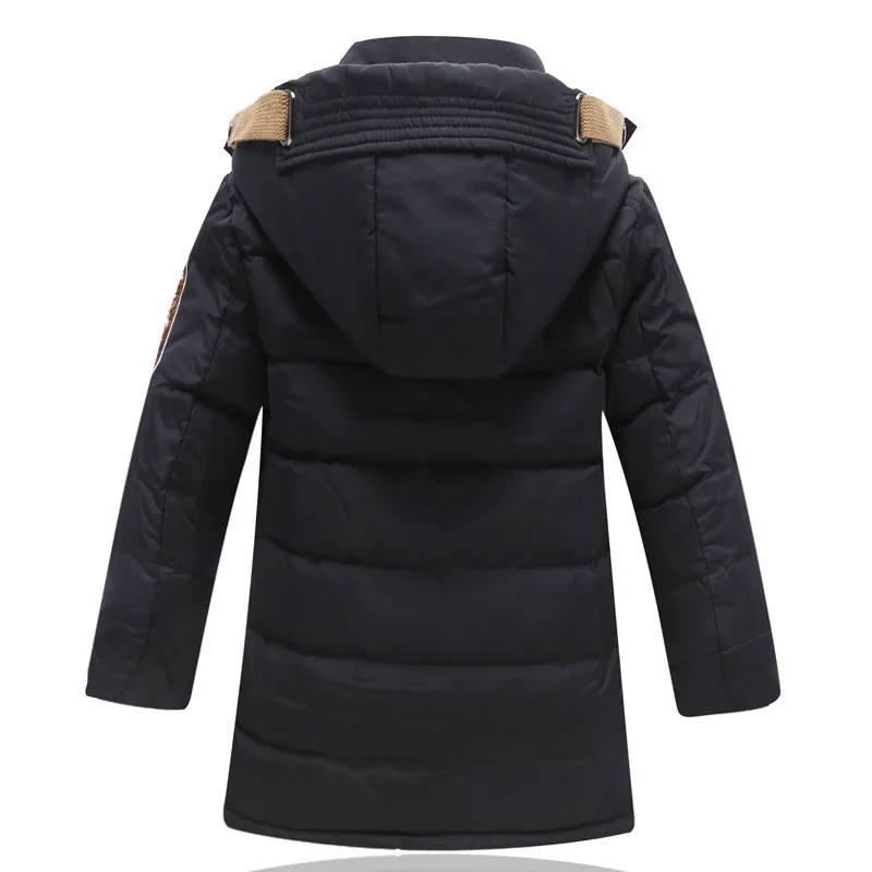 Детская куртка на утином пуху для русской зимы-30 градусов, детская утепленная верхняя одежда, пальто для мальчиков-подростков 8, 10, 12, 14, 16 лет, парки