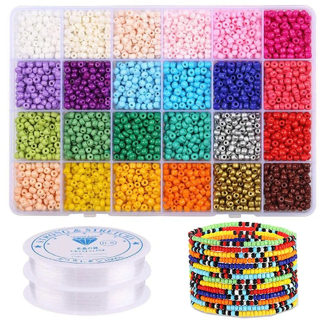 4mm Czech Glass Seed Beads Box Set Charm Spacer Glass Beads For Jewelry  Making DIY Bracelet Accessories with Crystal Beaded Line