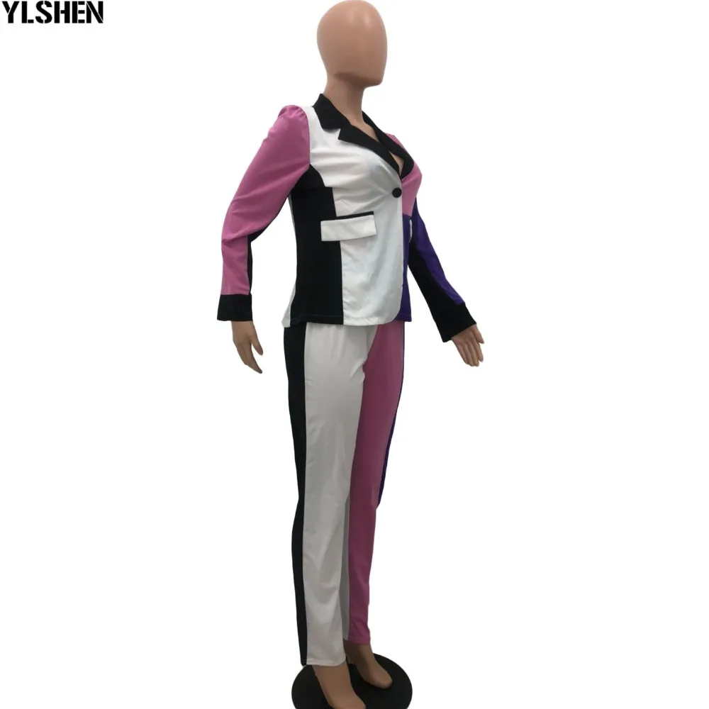 African Women Sets Print Long Sleeve Blazer Jacket Pants Suits Office Lady Elegant 2 Piece Set Business Outfits Africa Clothing 40