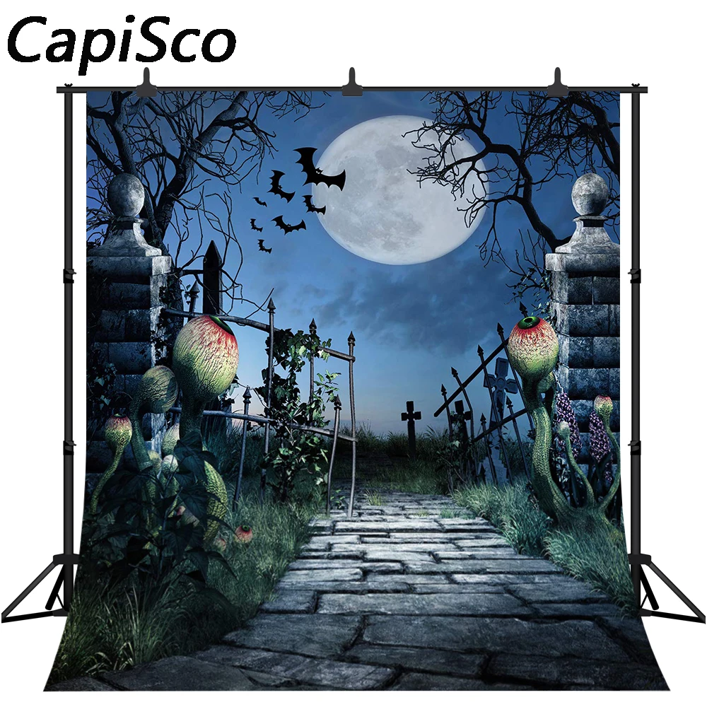 

Capisco Halloween Photography Backdrops Mysterious Door Horror Nights Photo Background Decor Kids Portrait Photobooth Studio