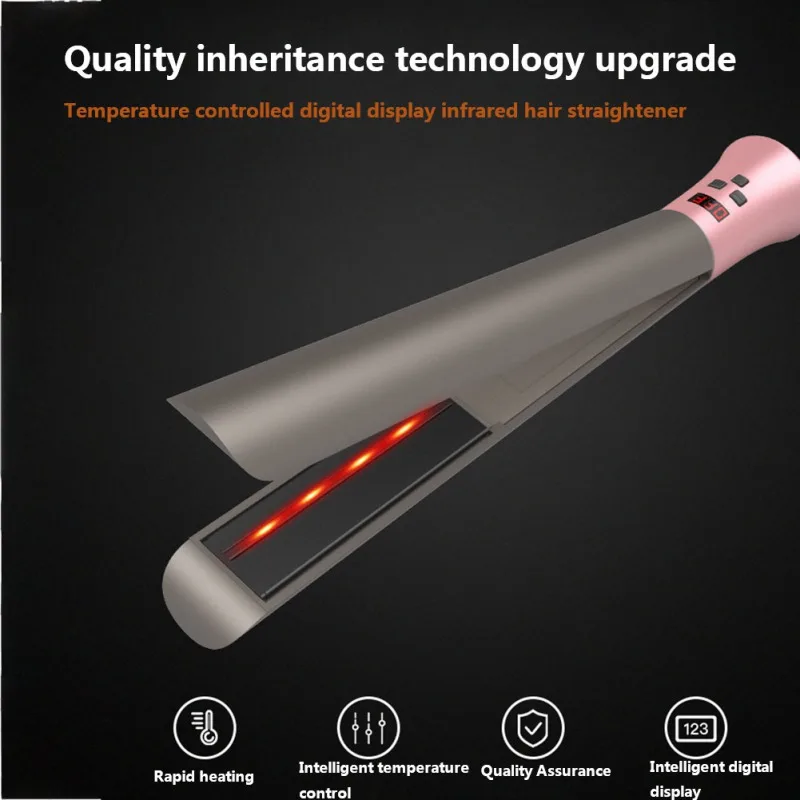 

Infrared Straightening Fast Warm-up Thermal Performance Professional Tourmaline Ceramic Heating Plate Hair Straightener