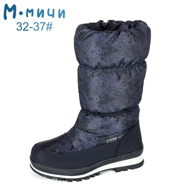 ML9794K-7 MMnun New Kids Boots Warm Shoes For Girls Round Toe Girls Boots Winter Boots For Girls With Zip Aged 8-12 Size 32-37 ML9794 - Цвет: ML9794K-7