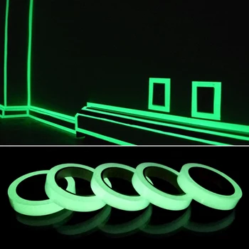 

1PC Green Luminous Tape Glow In The Dark Self-adhesive Warning Security Tape