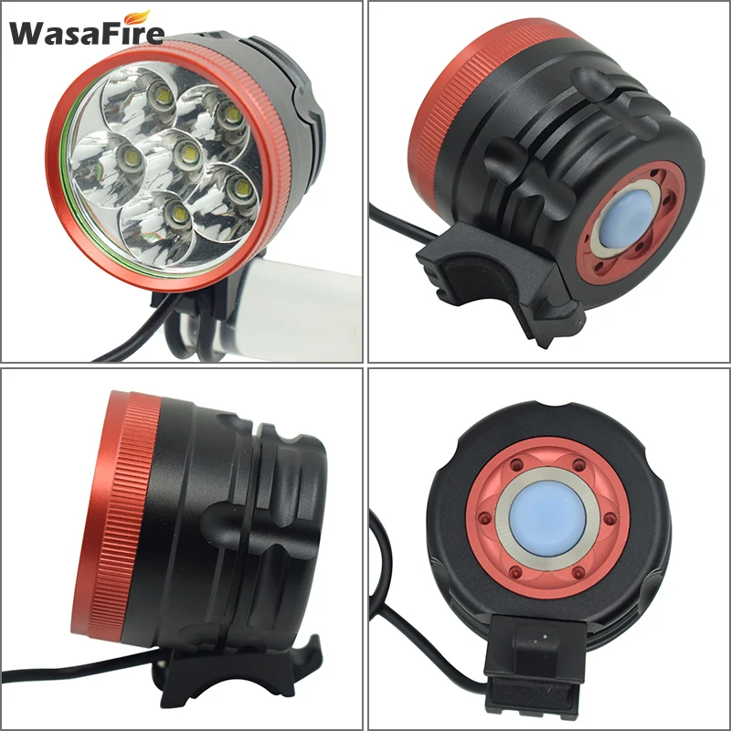 WasaFire 6x XM-L T6 Bike Light 10000 Lumens Bicycle Headlight LED Flashlight Cycling Front Head Lamp + 18650 Battery + Charger