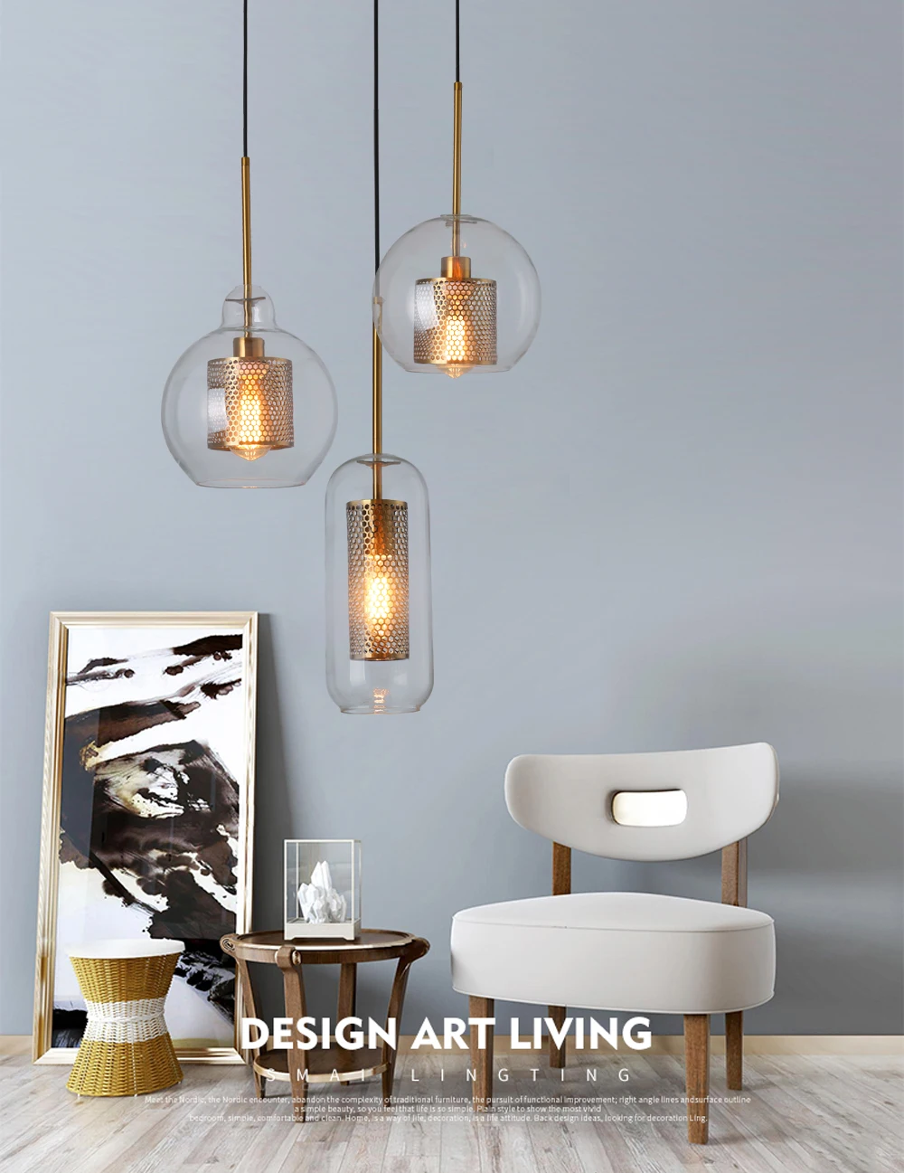 island pendant lights Modern retro glass pendant light  restaurant  pendant lamp hanging cord light  creative designer personality staircase lamps bamboo pendant light