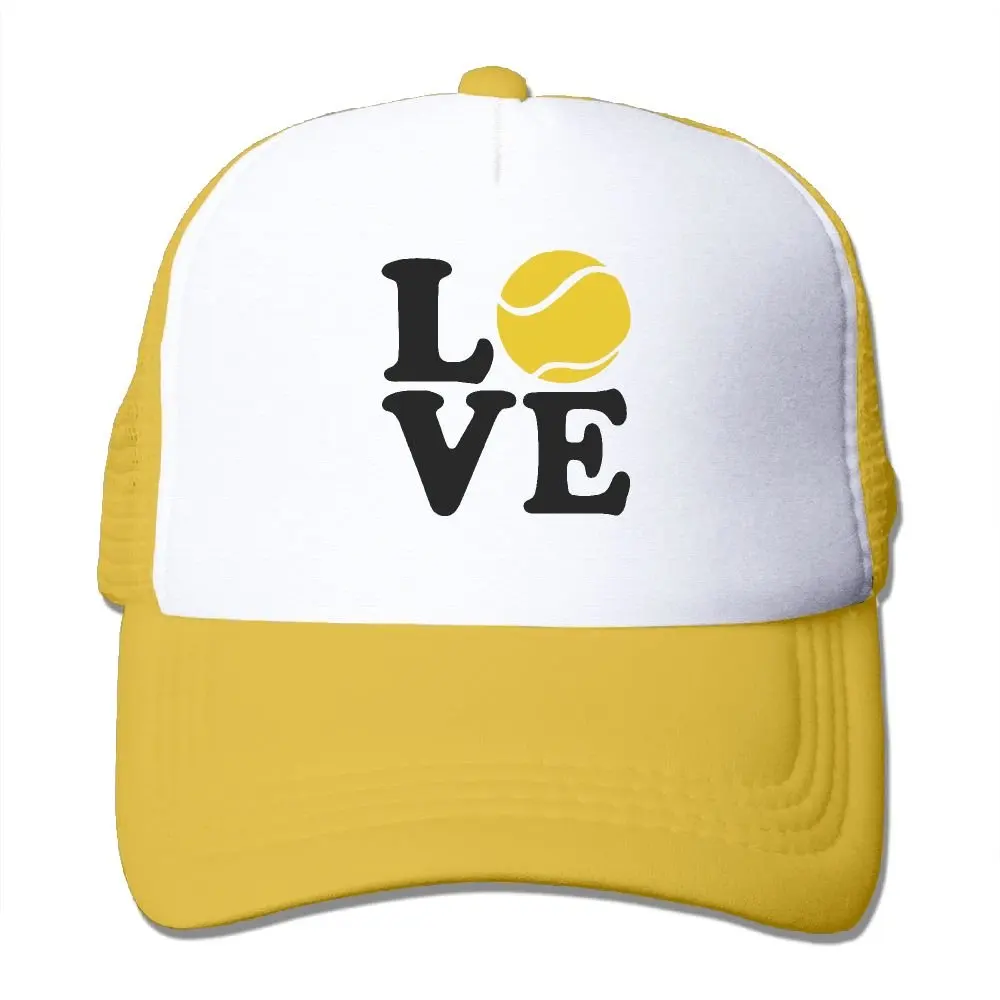 Унисекс сетки шляпы Теннис Любовь Регулируемая Snapback бейсболка для Дальнобойщика