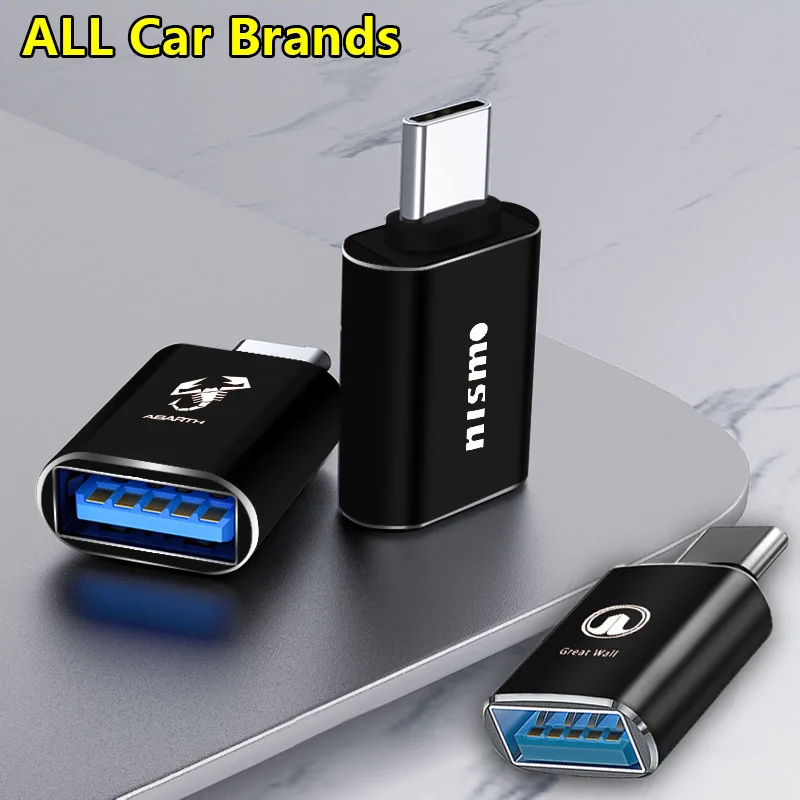1 шт. Автомобильный USB-конвертер Type-C кабель передачи данных зарядный конвертер