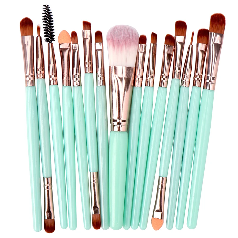 Lemoda Makeup Brushes Set 15pcs Eyebrow Highlighter Powder Foundation Eye Shadow Brush Cosmetics Professional Makeup Brush