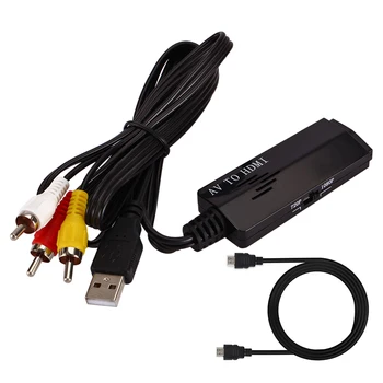 

Support 1080p Accessories Flexible DV Plug And Play Portable Home PC Video Audio Adapter CVBS Electronic AV TO HDMI Converter