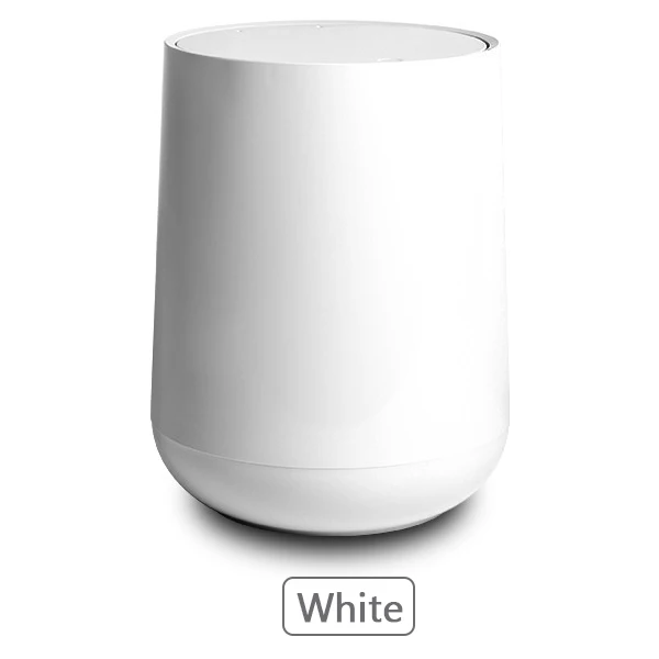 Откажитесь от классификационного разделения круглый прессованный мусорный бак Кухня Гостиная Туалет двухэтажные отходы Binns мусорный бак - Цвет: white