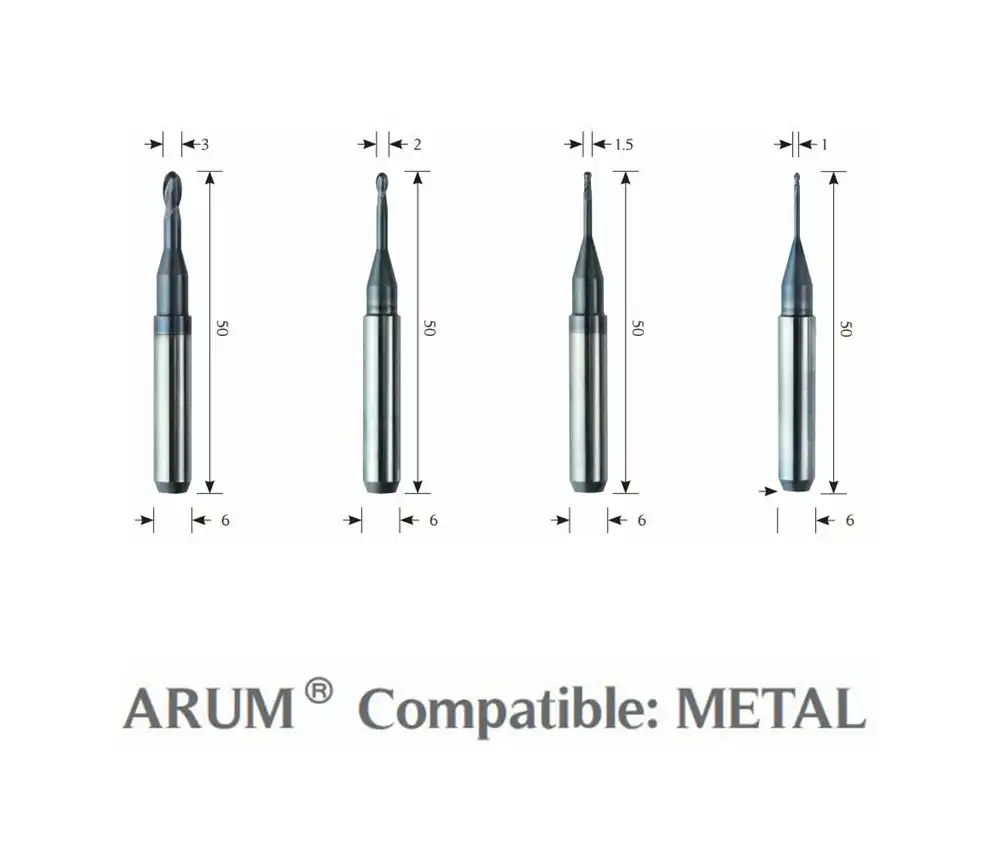 Campatibleにarum 5軸cadカム歯科エンドミル金属複合材料シャフト6 0ミリメートルフライスバリ 歯のホワイトニング Aliexpress