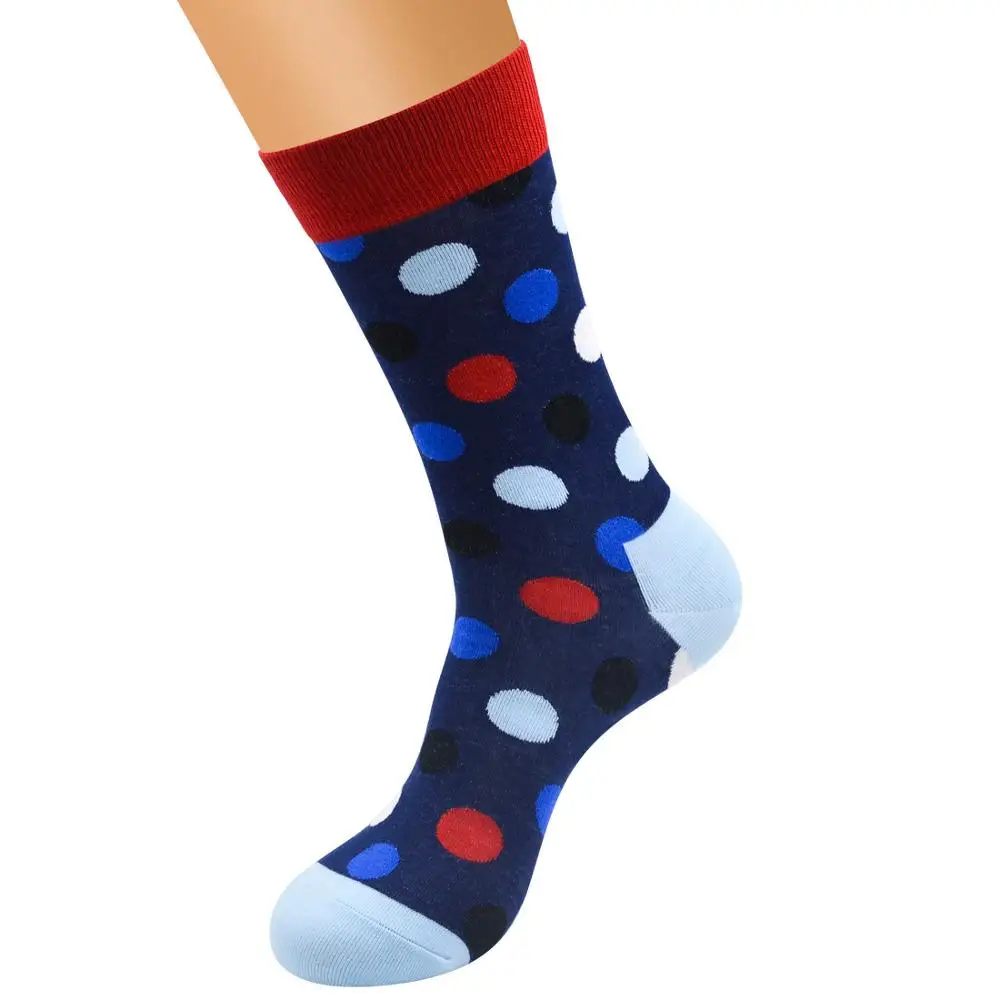 Ограниченная серия мужских носков весенние и летние модные мужские хлопковые летние носки в разноцветный горошек - Цвет: 9