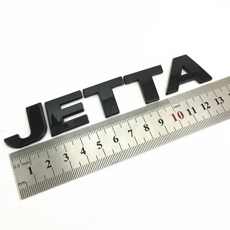 Черный/серебристый JET-TA Автомобильный задний бампер багажник Английский алфавит буквы эмблема наклейка значок наклейка логотип для автомобильного стайлинга авто аксессуары