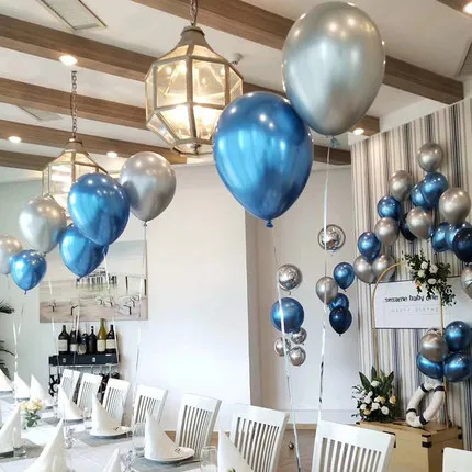 thumbnail image 1 of 10 globos de látex metálicos de 12 pulgadas de color dorado y plateado, globos de metal perlado, globos de colores dorados, suministros para fiestas de cumpleaños y bodas, 1 of 5