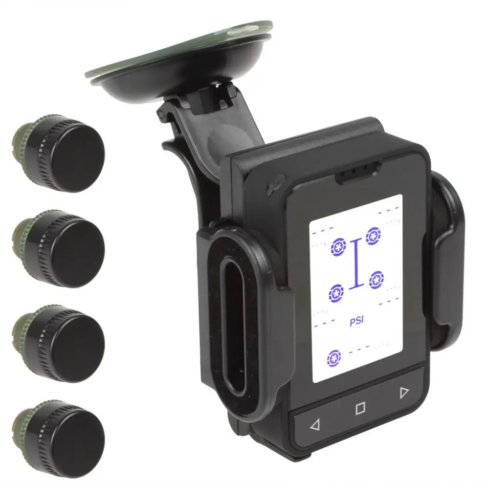 

Tire Pressure Monitor System Support Spare Tire Monitoring with 4Sensors