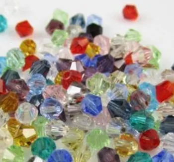 

Mixed color 1600pcs/lot 3mm 4mm 6mm Bicone Faceted loose Glass Beads Colored bracelet DIY spacer Mix bead grt3 crystal