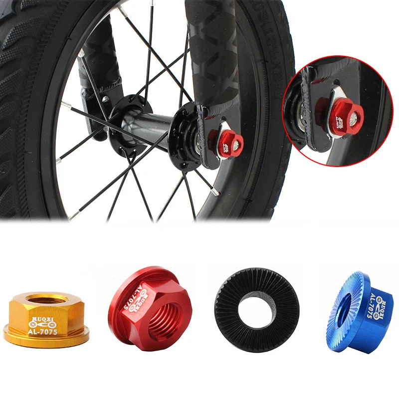 

4Pcs MTB road bike Front Wheel Rear Wheel Screw Cap High Strength M8*1.0 Child Balance Bike Bicycle Hub Nut bicycle part