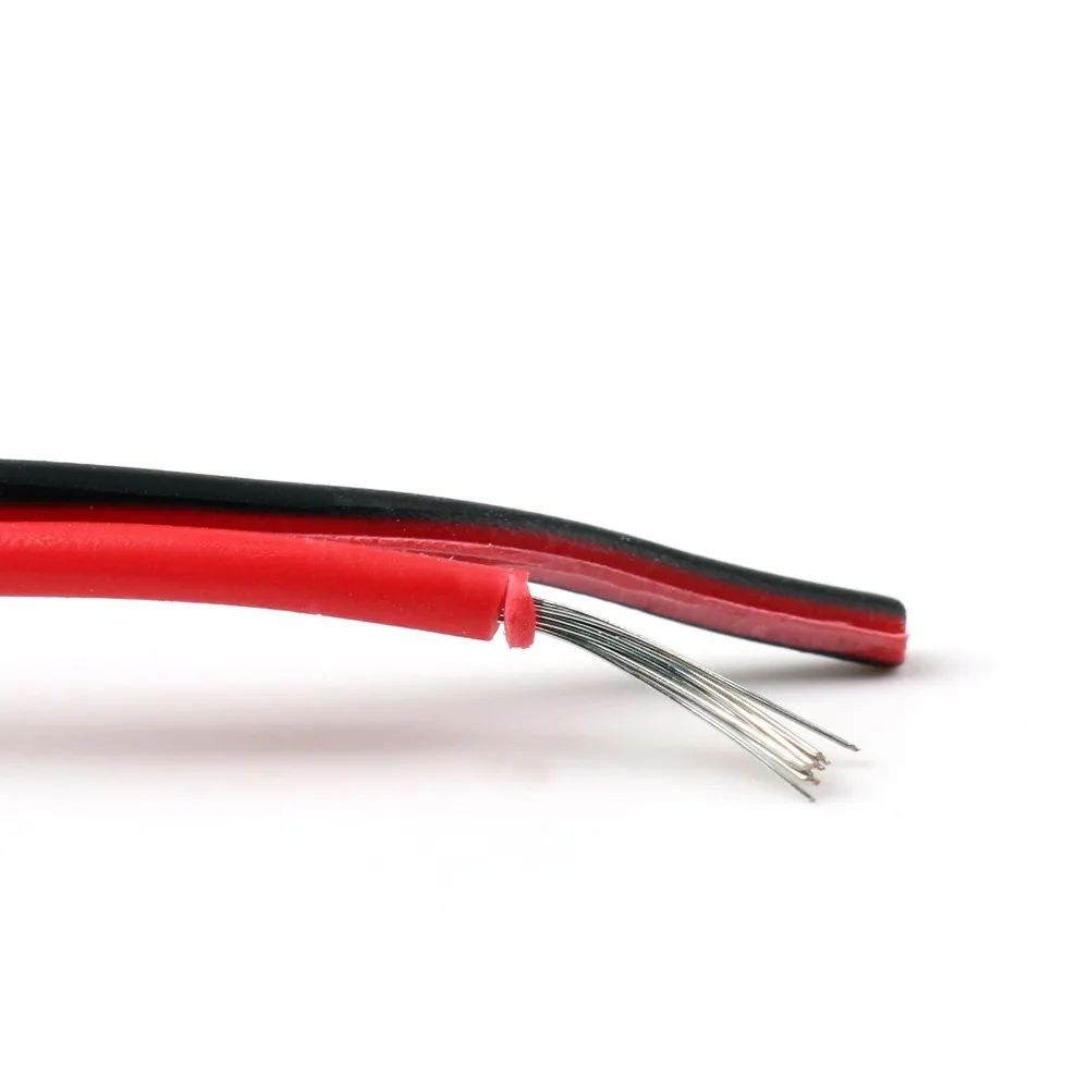 10M UL2468 18/20/22/24/26 AWG Red and BlackElectrical Wire Tinned Copper Insulated PVC Extension LED Strip cable electronica