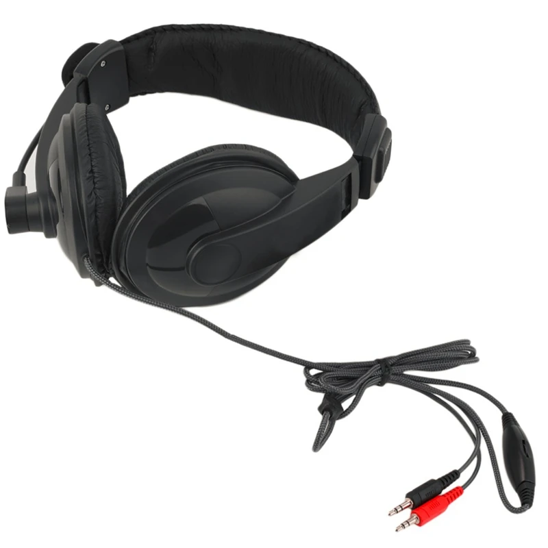 750 Headset Computer Headset Headset with Wire Controlled Microphone 3 5 mm Gaming Headset Adjustable