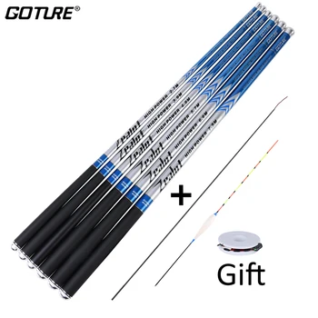 

Goture Zealot Telescopic Fishing Rod Carbon Fiber 2.7M-7.5M Stream Hand Pole Carp Fishing Feeder Fish Rod with Tip Float Rig