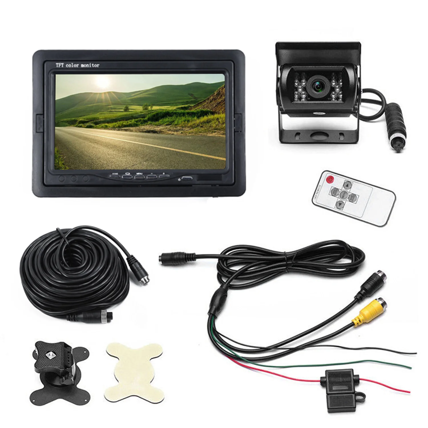 Новая 18 IR камера заднего вида+ 7 дюймов TFT lcd автомобильный монитор для автобуса грузовика абсолютно и высококачественный