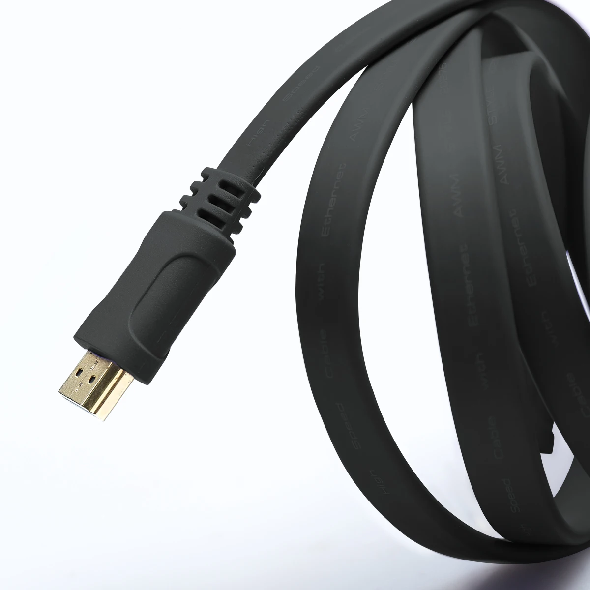 PCER Cabl Flat Slim HDMI Cable Cord Gold-Plated Tip Oxygen-Free Copper 4K*2K 3D Ultra HD High Speed 60hz 30hz 1.5M 2M 3M 5M