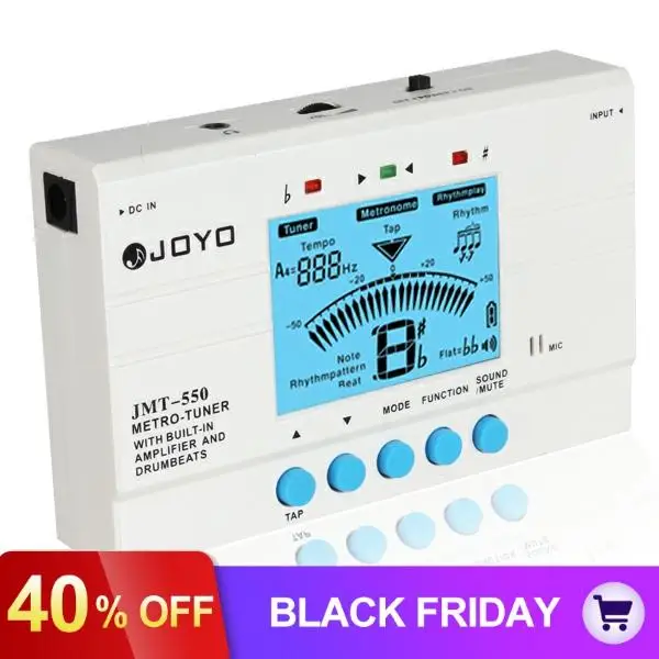 JOYO JMT-550 ЖК-дисплей Экран метро-тюнер со встроенным усилителем и барабанов