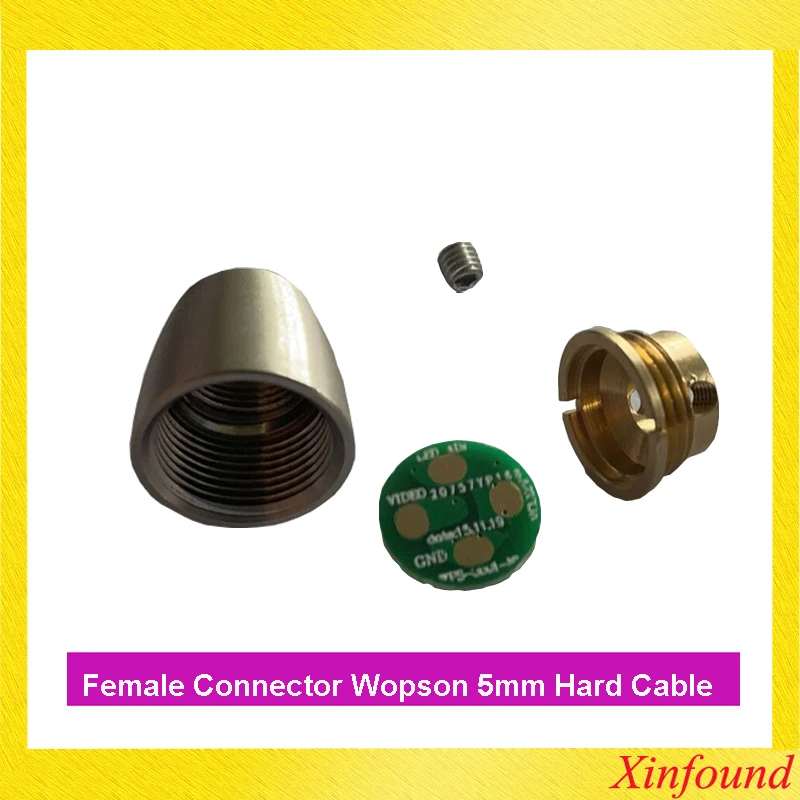 Conector de Cable de cámara para alcantarillado, pieza de repuesto hembra, accesorio para Wopson, Cable duro de 5mm