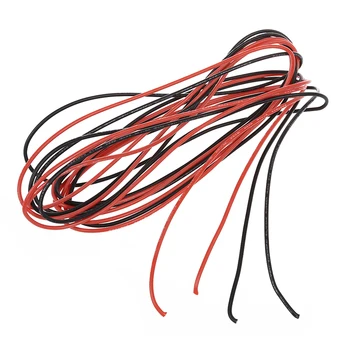 

2x 18 Gauge AWG Silicone Rubber Wire Cable Red Black Flexible