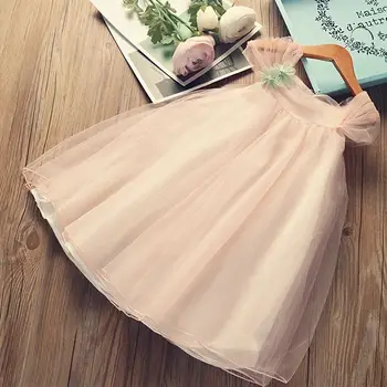 

Fashion Floral Baby Girl Chiffon tuller Dress 2020 Summer Sleeveless Party Dresses for Girls Clothes
