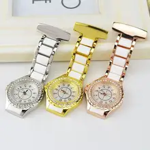 Luxury Rhinestone Waterproof Pocket-watch Round Dial Arabic Number Analog Quartz Nurse Watch Doctor Watch карманные часы