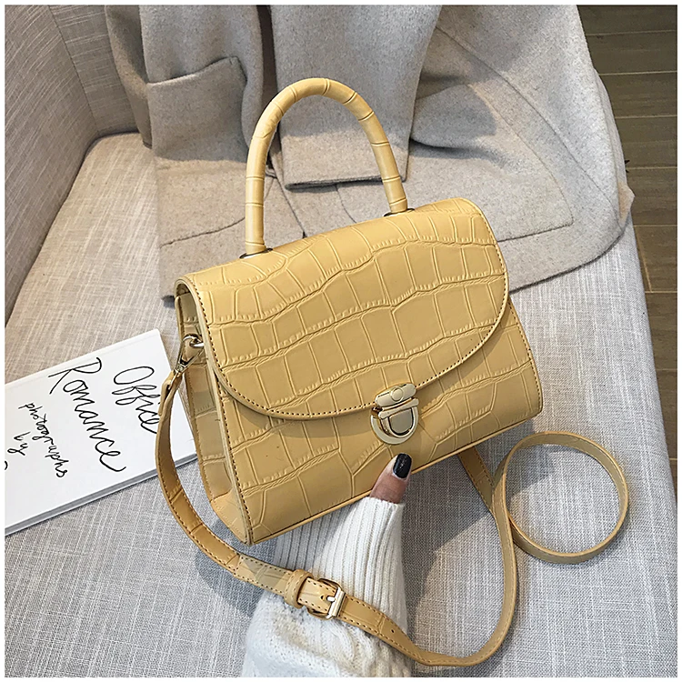 Bolsa Feminina модная сумка из аллигатора с ручкой сверху Дизайнерская Женская мини-сумка через плечо сумки через плечо для женщин Sac - Цвет: Цвет: желтый