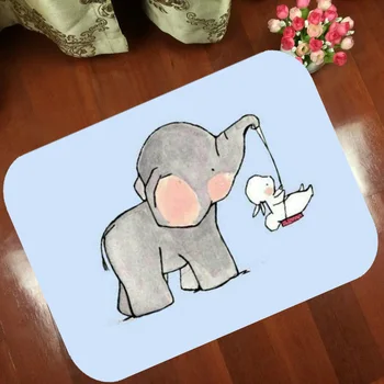 

Floor Mats Anti Slip Mat Cartoon animation cute Elephant Printed Pattern Carpet Rug for Bathroom Door Living Room free shipping