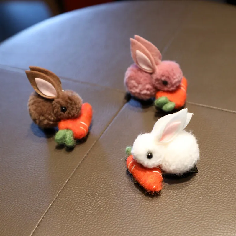 1Pc-Fashion-Cute-Animals-Rabbit-Hair-Clips-For-Kids-Girls-Handmade ...