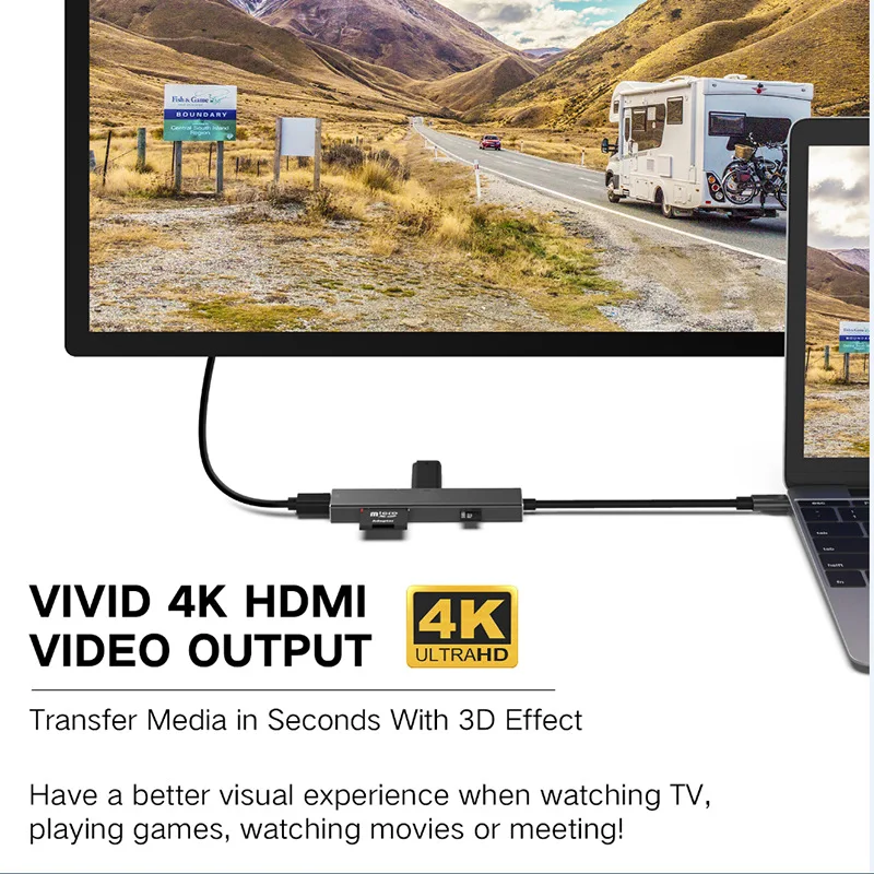 Док станция с разъемом Type C для HDMI SD/TF карт USB 3 0 PD|Док-станции ноутбуков| |
