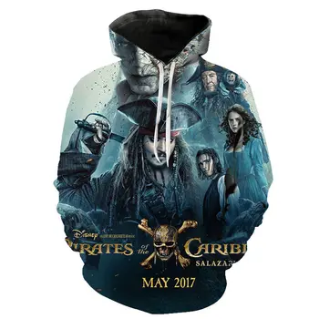 

2020 New Style Fashion Hoodies movies Pirates of the Caribbean Print 3D Hoodie Men Women Children Sweatshirt Cool Hoody Pullover