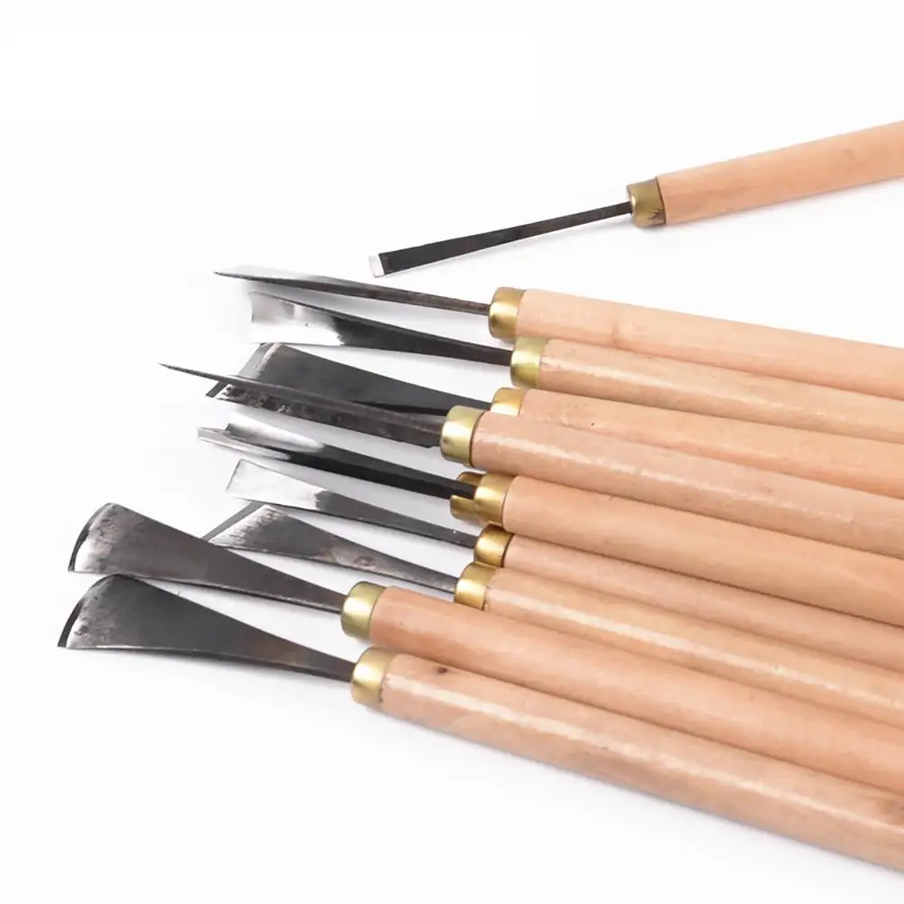 12pcs/Set Wood Carving Chisels Knife Tools Set Wood Carving Root Carving DIY Tools And Detailed Woodworking Gouges Hand Tools 3