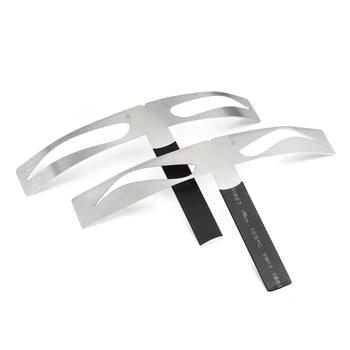 

New Microblading Eyebrow Balance Ruler Metal Tattoo Shaping Stencil Permanent Makeup Caliper Measure Definition Tool Grooming