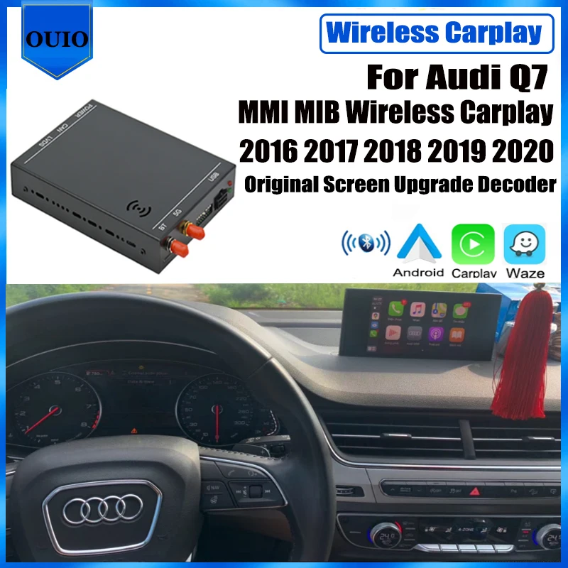 Адаптер для задней камеры Android Audi Q7 2016 2017 2018 2019 2020 MIB беспроводной Carplay Apple |